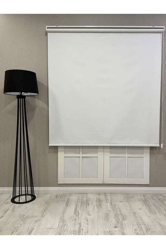 %100 Işık Geçirmez Blackout Stor Perde Beyaz