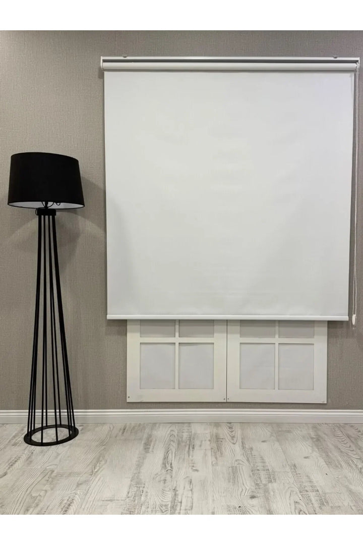 %100 Işık Geçirmez Blackout Stor Perde Beyaz