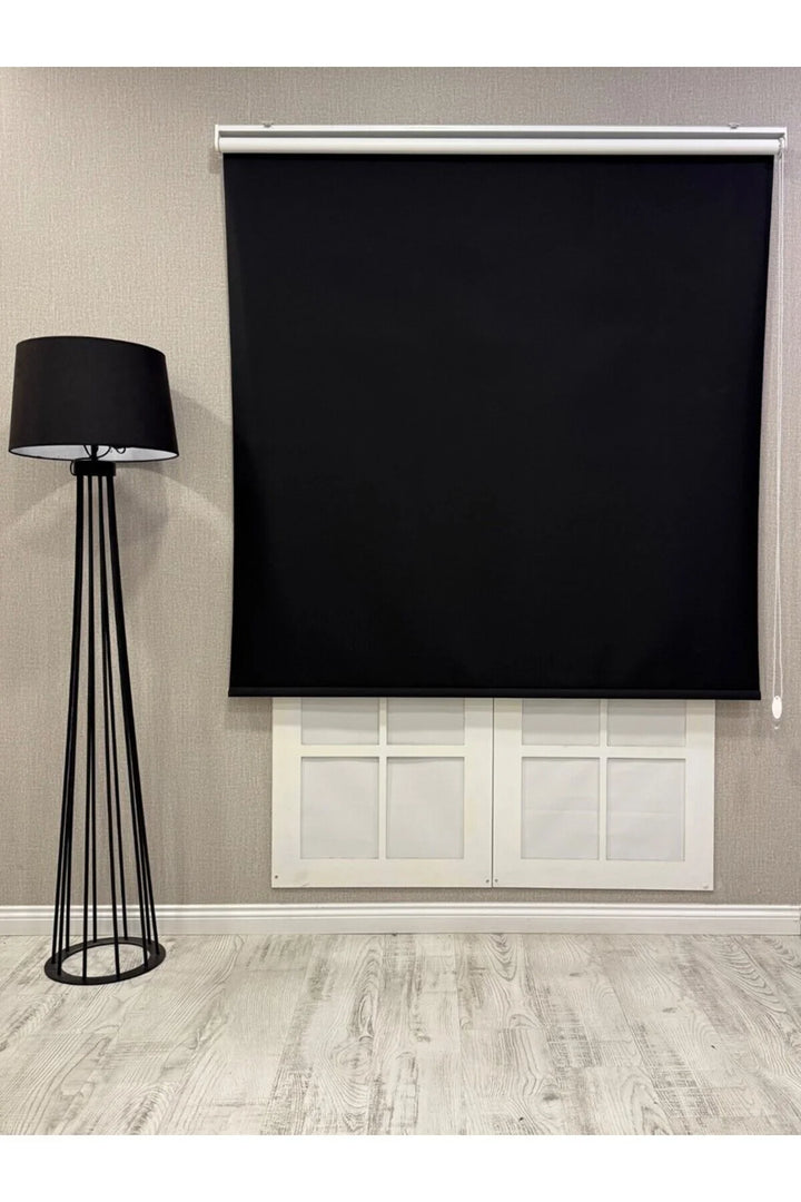 %100 Işık Geçirmez Blackout Stor Perde Siyah