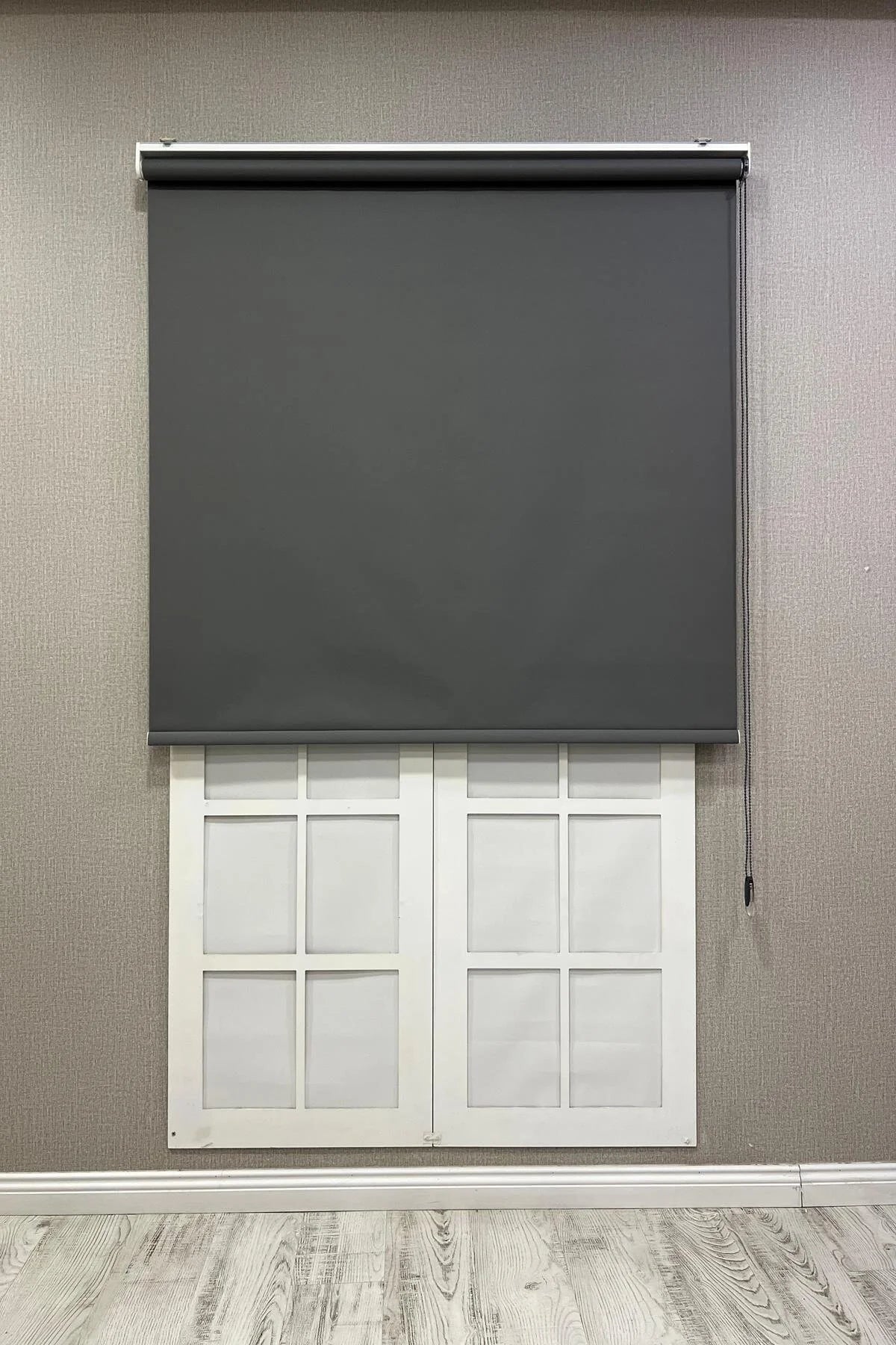 Stor Perde Ithal Mat Polyester Antrasit P1090