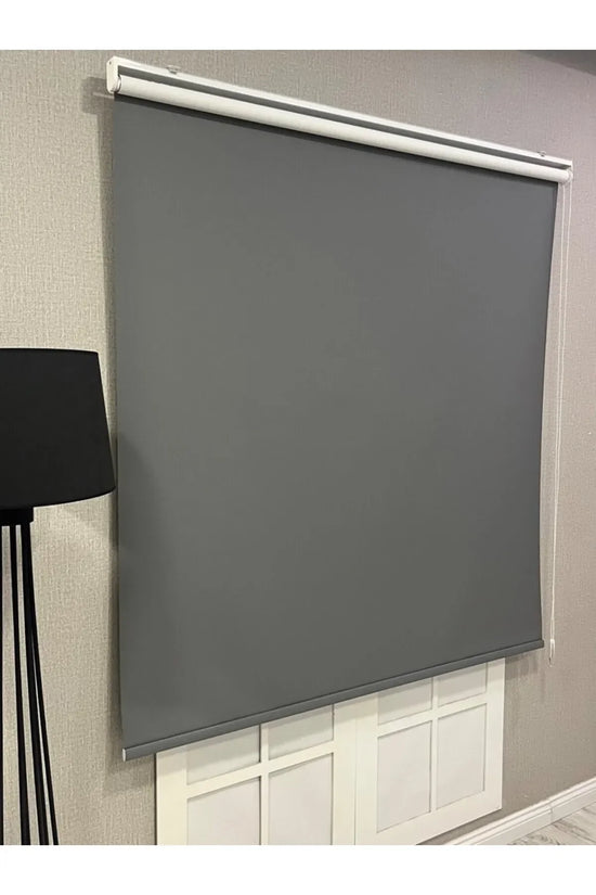 %100 Işık Geçirmez Blackout Stor Perde Antrasit Gri