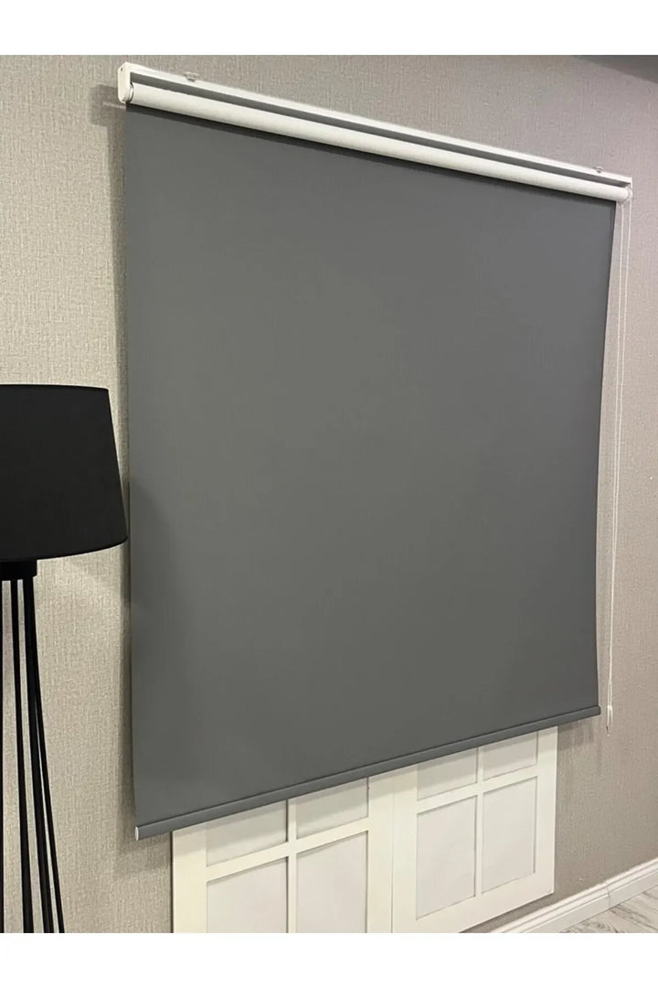%100 Işık Geçirmez Blackout Stor Perde Antrasit Gri