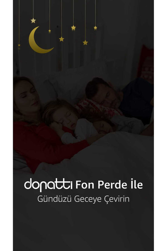 Donatti Gece Mavisi  Star Blackout Pilesiz Tek Kanat Fon Perde