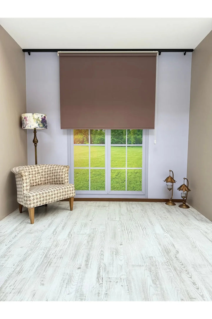 Donatti Stor Perde İthal Mat Polyester Koyu Kahve P1620