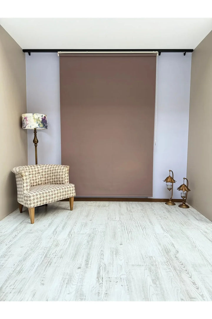 Donatti Stor Perde İthal Mat Polyester Koyu Kahve P1620