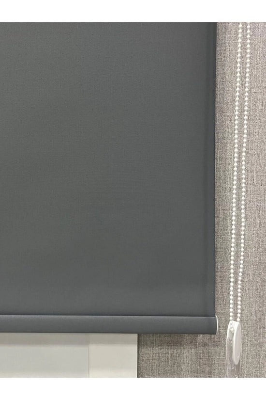 %100 Işık Geçirmez Blackout Stor Perde Antrasit Gri