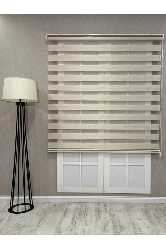 Donatti Bambu Zebra Stor Güneşlik Perde Bej