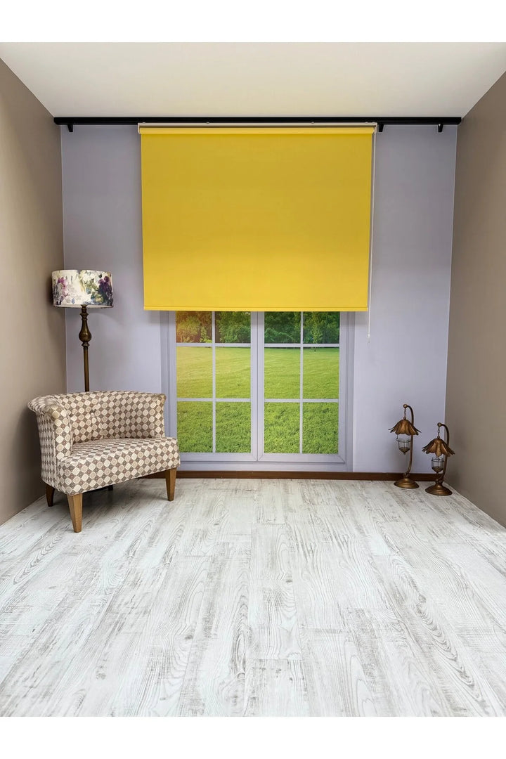 Donatti Stor Perde İthal Mat Polyester Sarı P1680