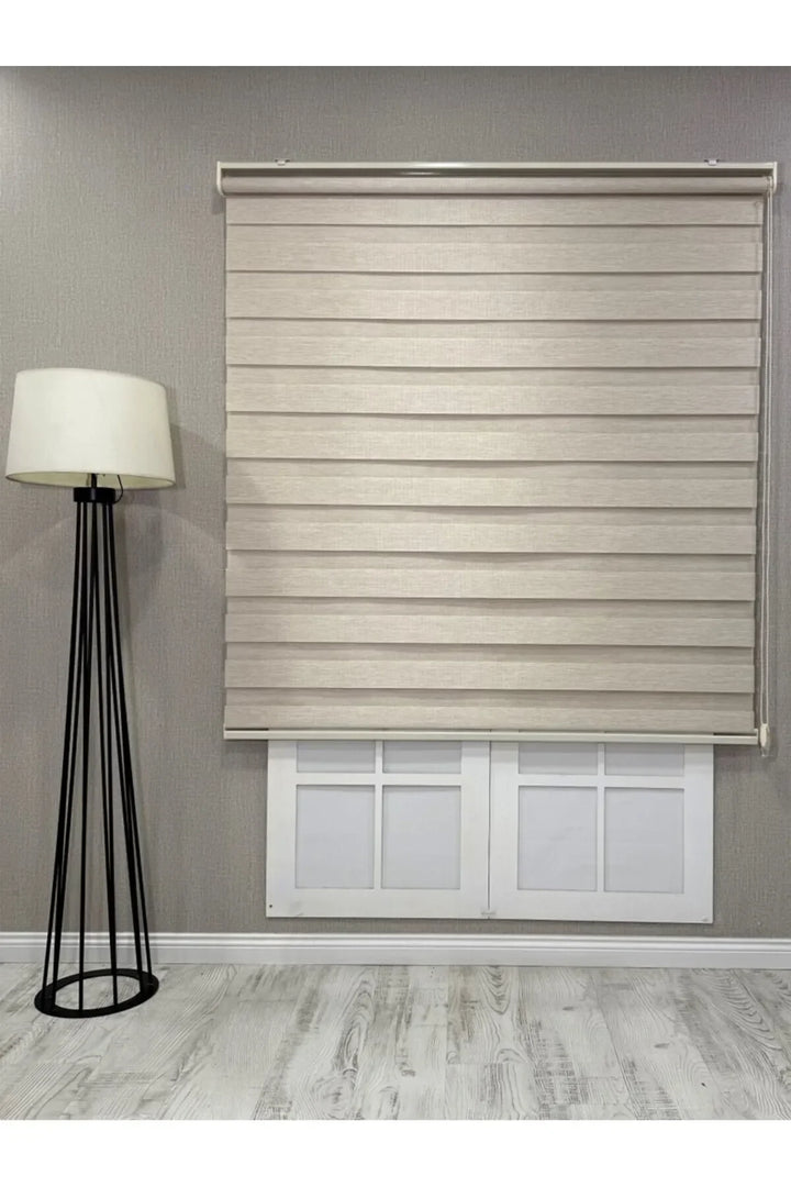 Donatti Bambu Zebra Stor Güneşlik Perde Bej