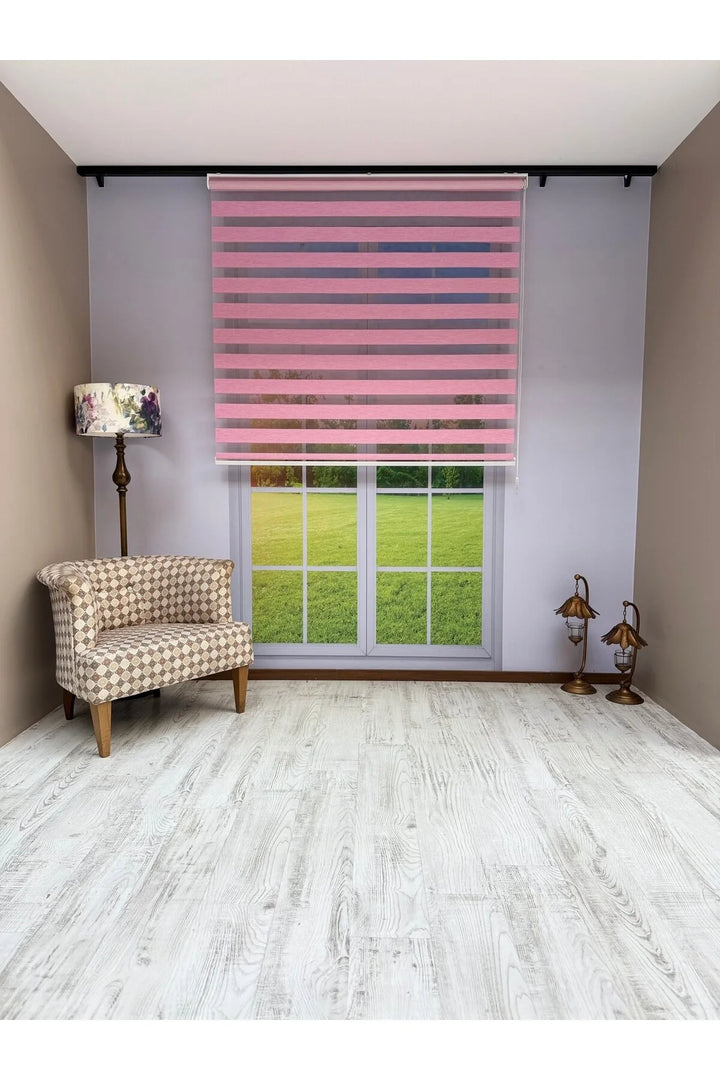 Pembe Zebra Stor Perde , Mekanizmalı, Kolay Montaj