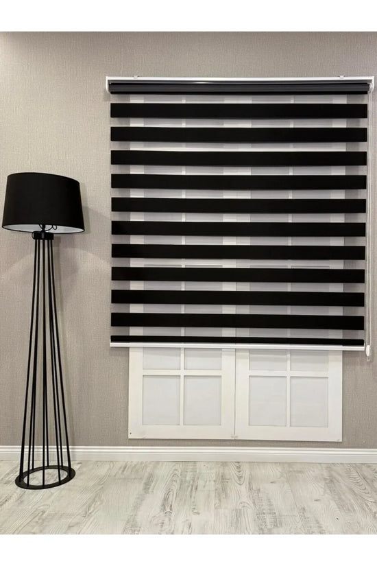 Donatti Bambu Zebra Stor Güneşlik Perde Siyah