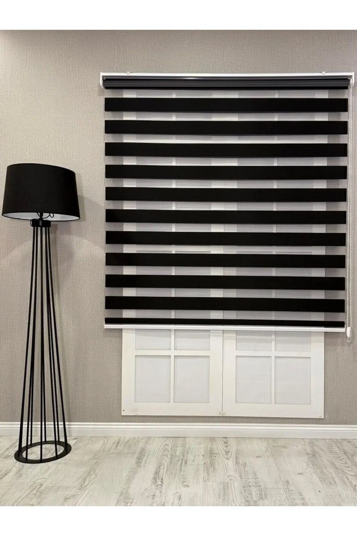 Donatti Bambu Zebra Stor Güneşlik Perde Siyah
