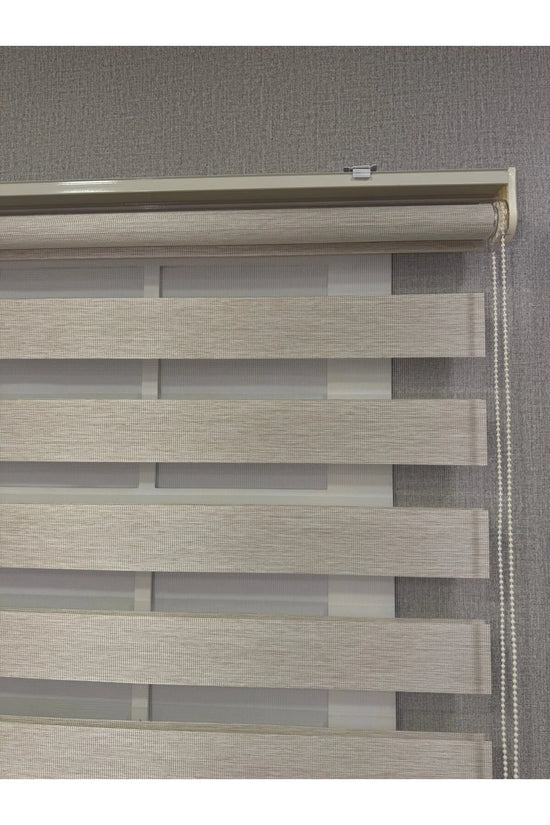 Donatti Bambu Zebra Stor Güneşlik Perde Bej