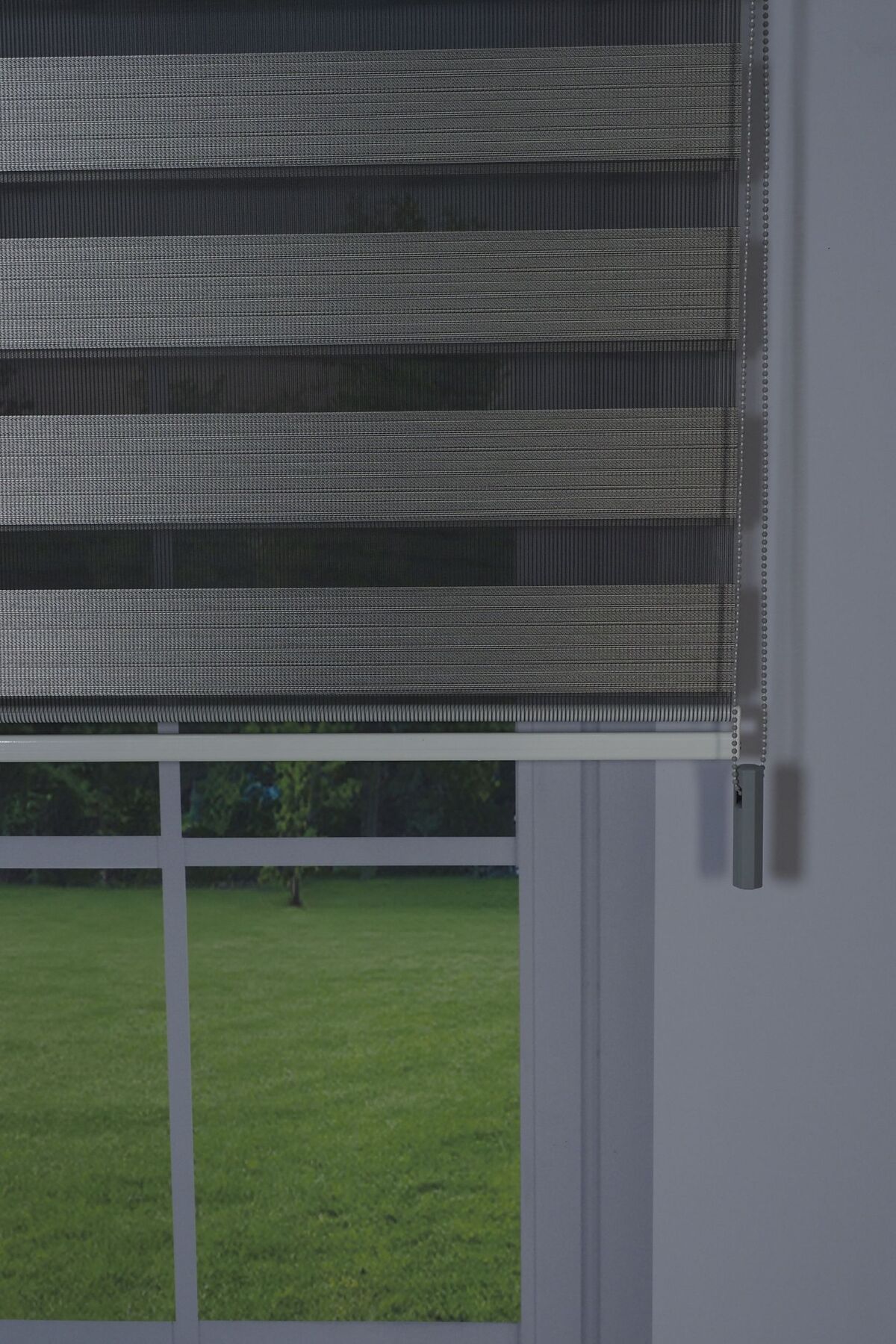 Zebra Dar Pileli %100 Blackout (Karartma) Gece Gündüz Yüksek Kalite Gri Zebra Perde