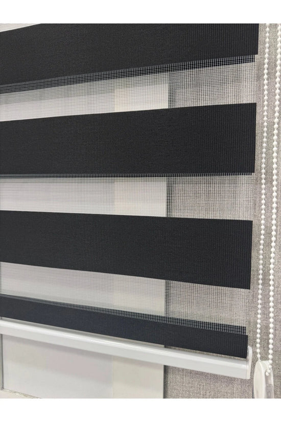 Donatti Bambu Zebra Stor Güneşlik Perde Siyah