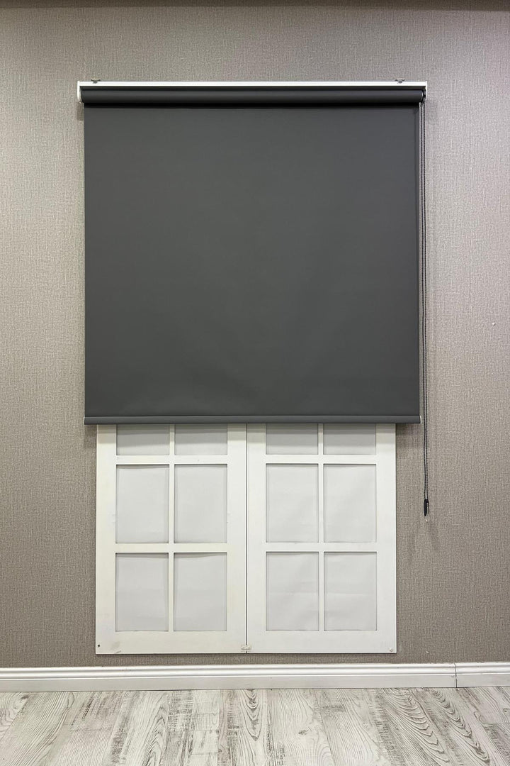Stor Perde Ithal Mat Polyester Antrasit P1090