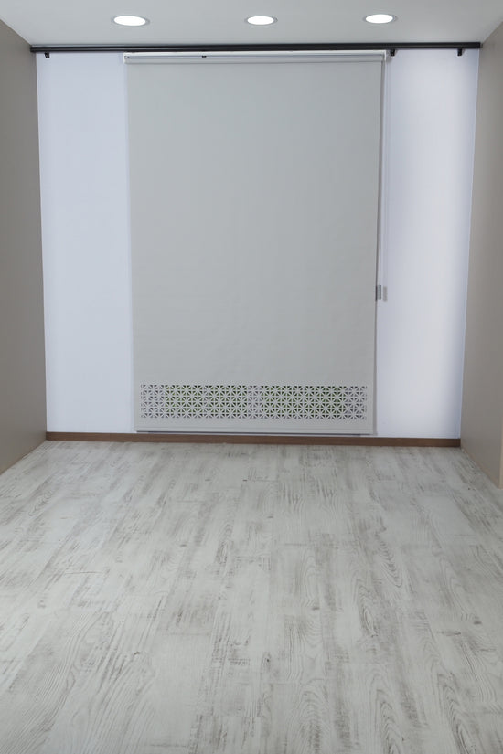 Lazer Kesim Dekoratif Stor Perde 24 cm | İthal Mat Polyester | Açık Gri | Oda Karanlığı